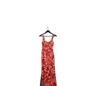 Land of the Free Size S Bustier Floral/Tropical Print Midi Dress Built in Bra